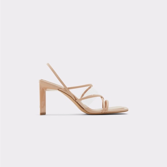 Aldo Nude Square Toe Sandals - Picture 1 of 4